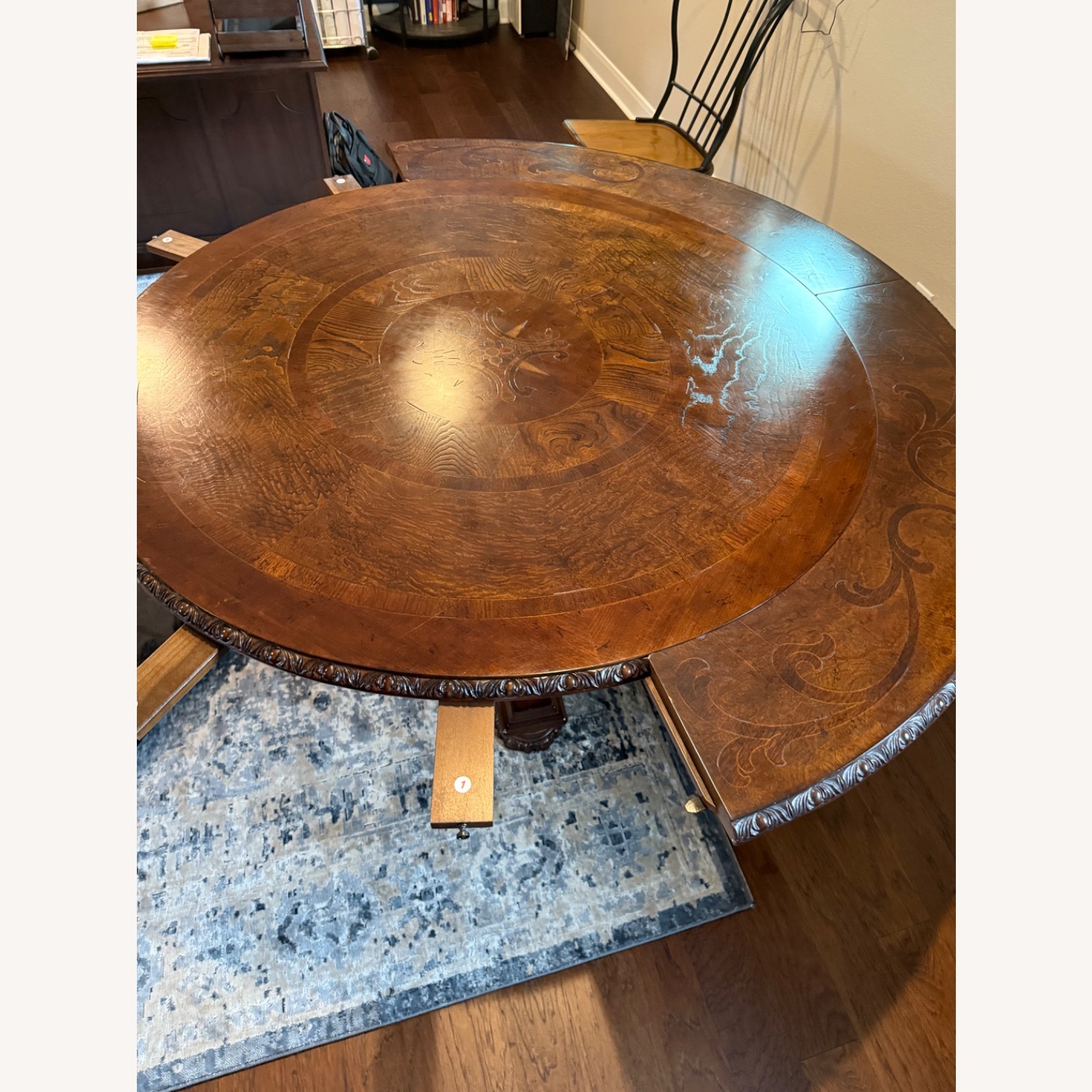 Rare Adjustable 4-8 Person Round Dining Set - image-4