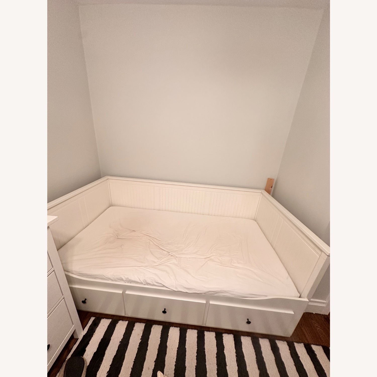 IKEA Daybed Frame with 3 Drawers, Twin , White - image-1
