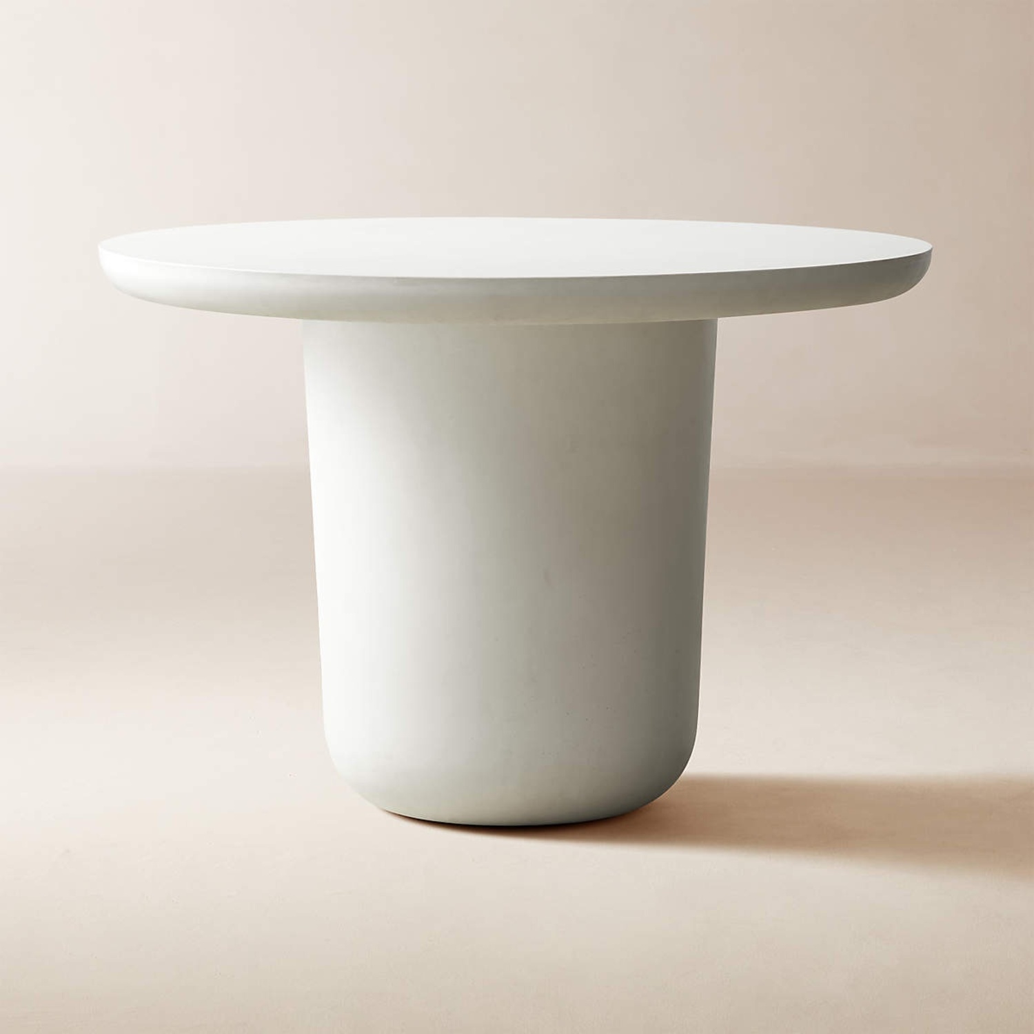 CB2 Lola 45" Round Ivory Concrete Dining Table - image-5