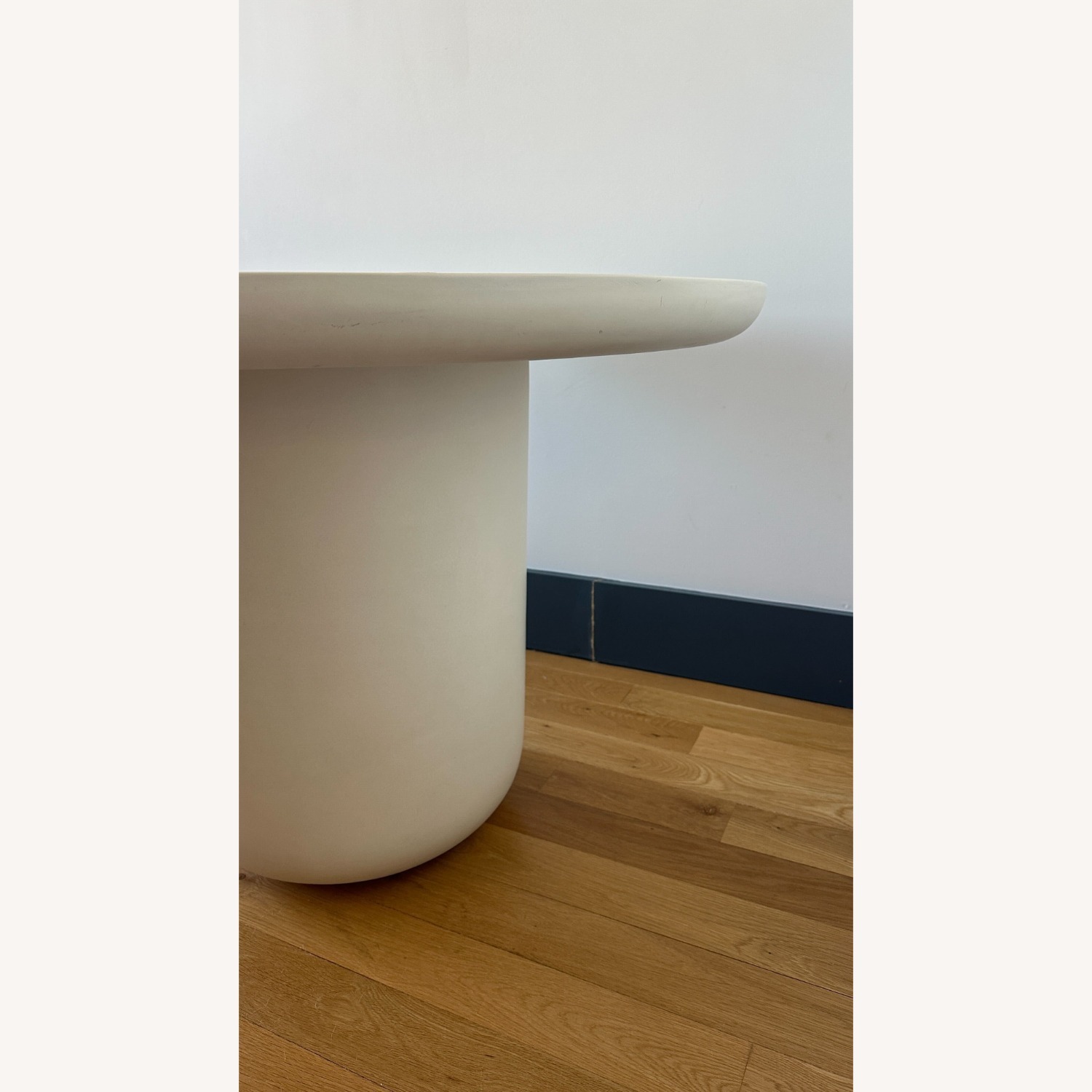 CB2 Lola 45" Round Ivory Concrete Dining Table - image-2