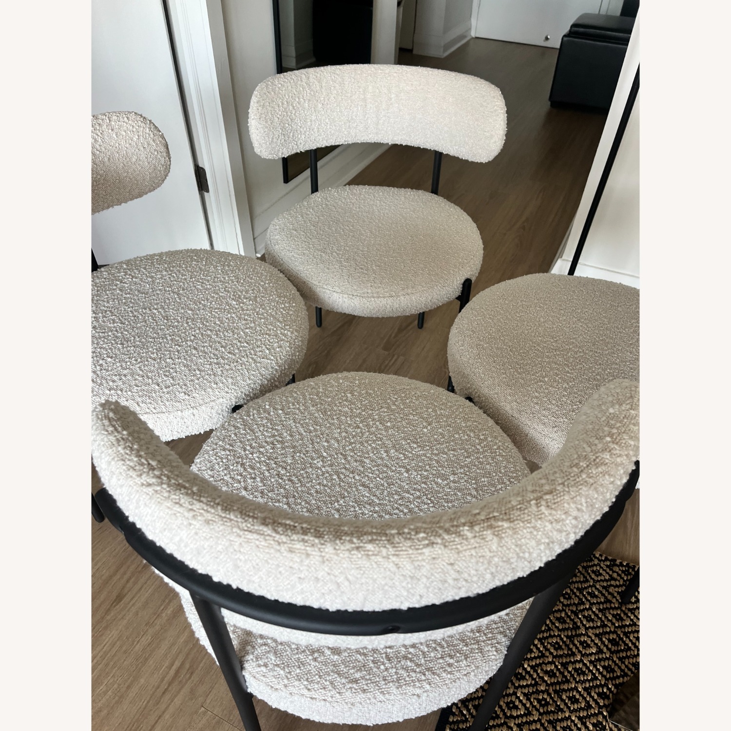 Wayfair Sherwood Cream Boucle Side Dining Chairs - image-3