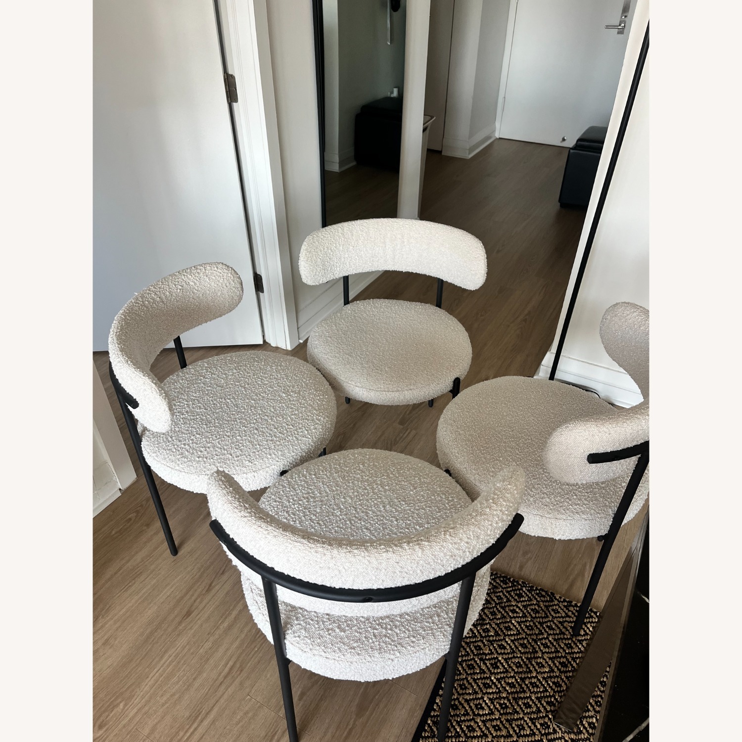 Wayfair Sherwood Cream Boucle Side Dining Chairs - image-1