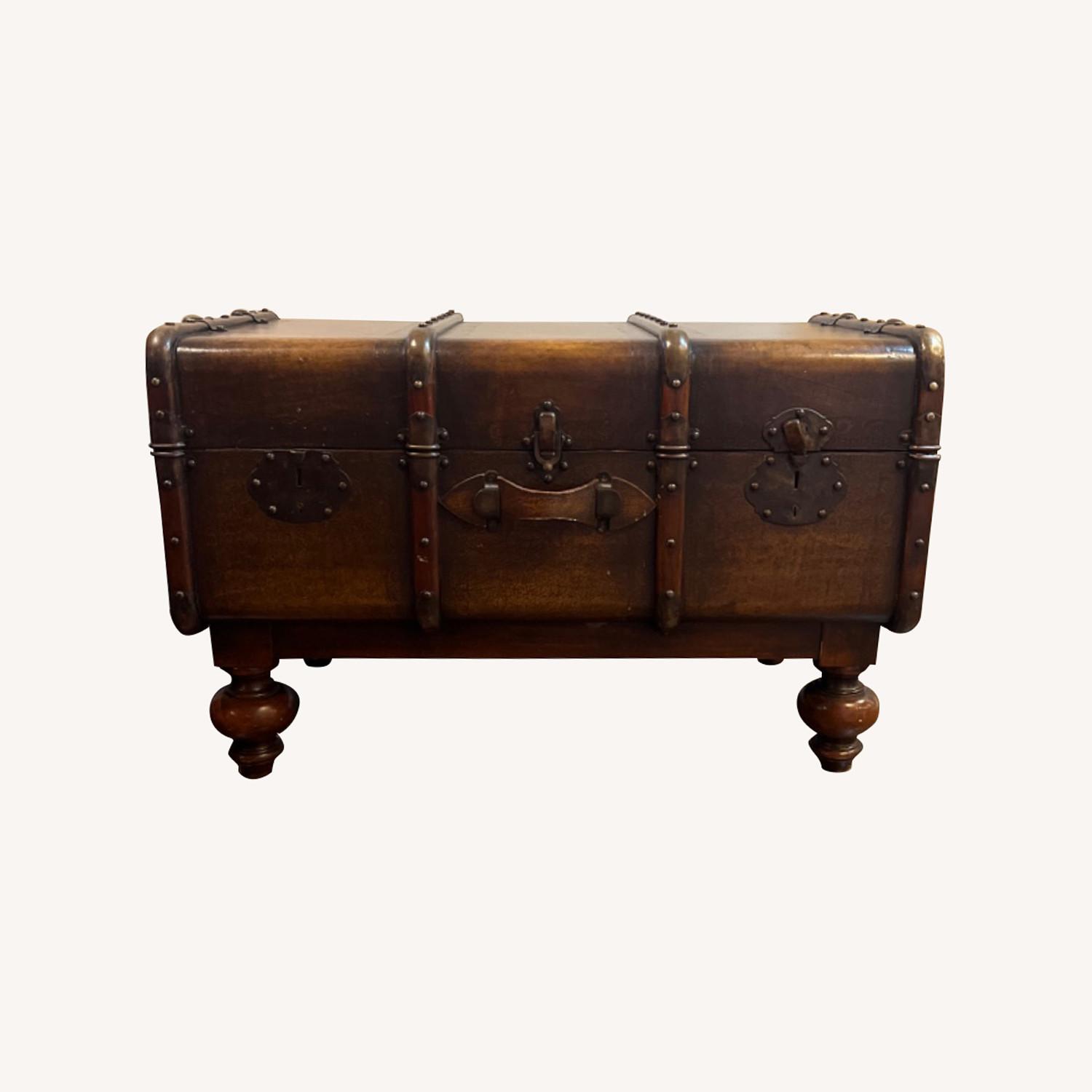 ABC Carpet and Home Vintage Aged Trunk with Tons of Interior Storage - image-0