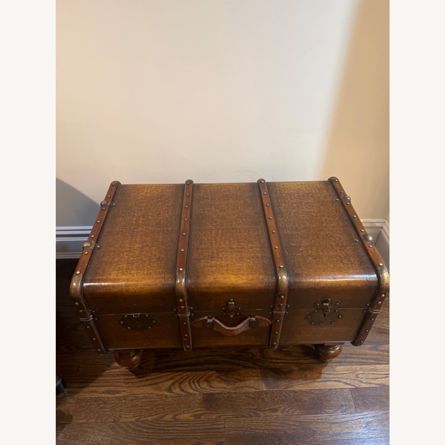 ABC Carpet and Home Vintage Aged Trunk with Tons of Interior Storage - image-2