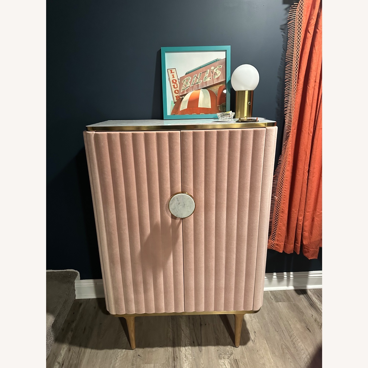 Anthropologie Pink Juneau Bar Cabinet - image-1
