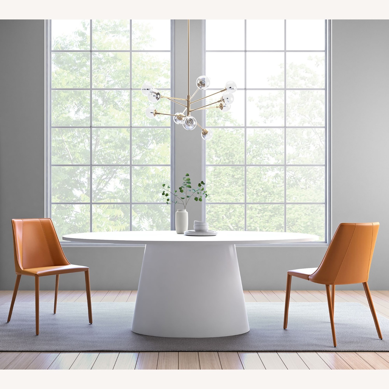 Pottery Barn Cleary Oval Pedestal Dining Table - image-2