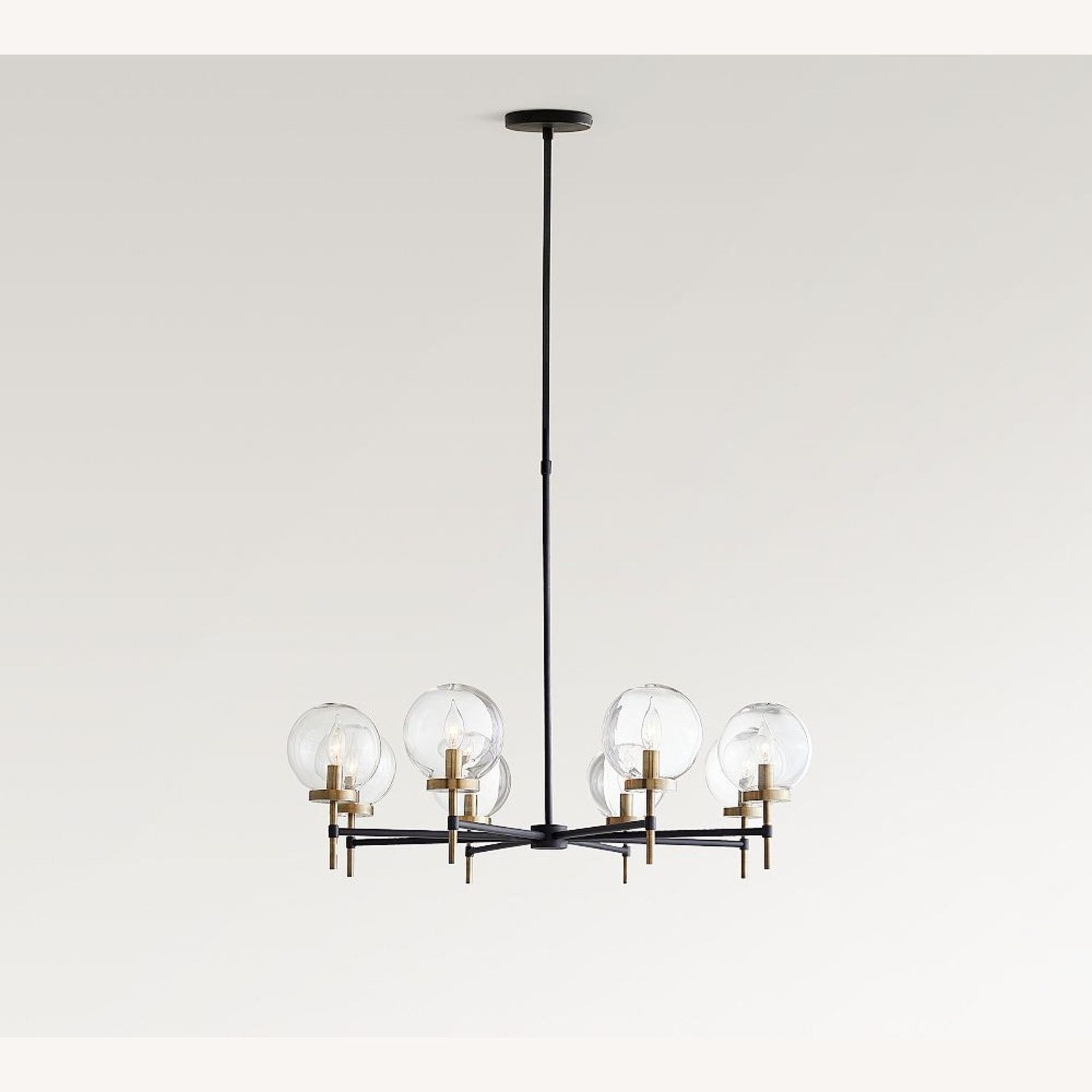 Pottery Barn Camryn Glass Globe Round Chandelier - image-9