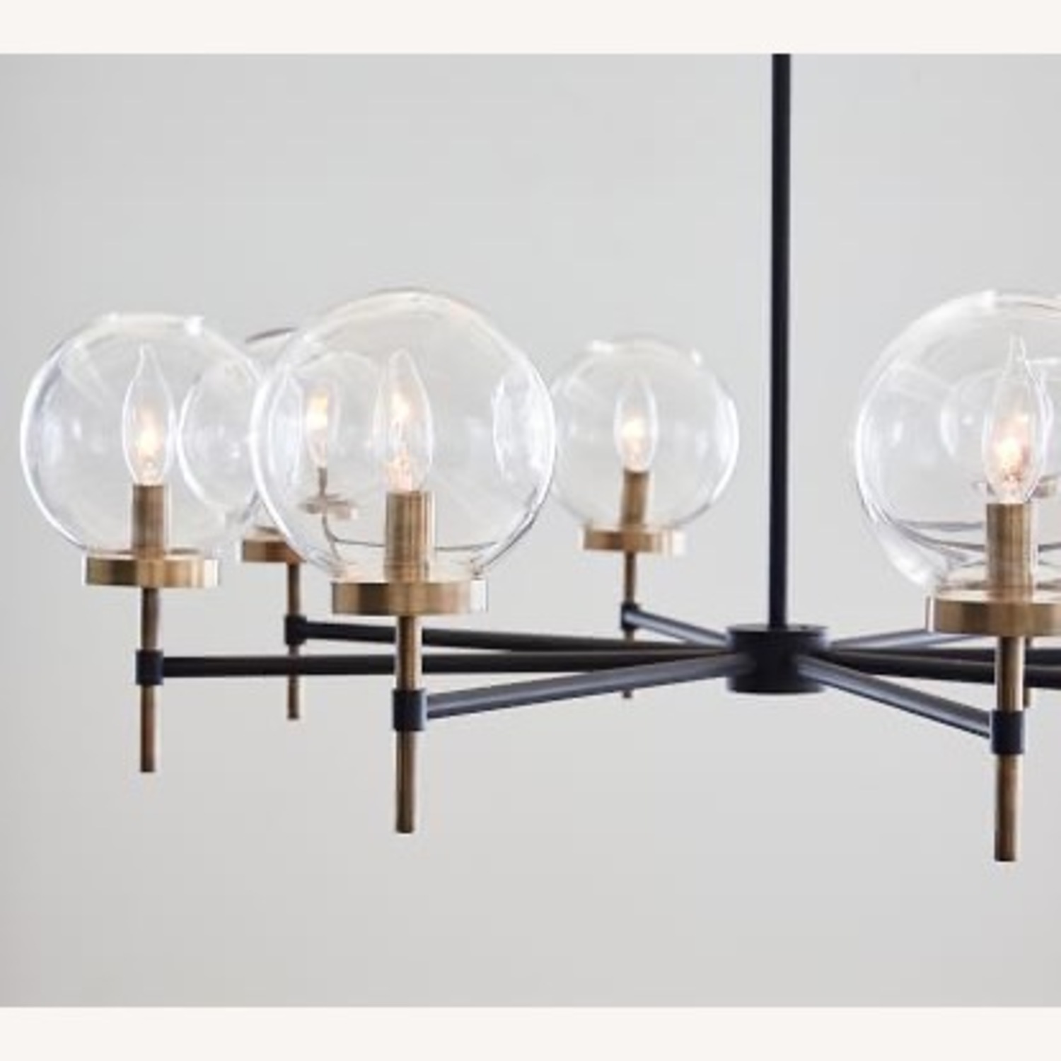 Pottery Barn Camryn Glass Globe Round Chandelier - image-4