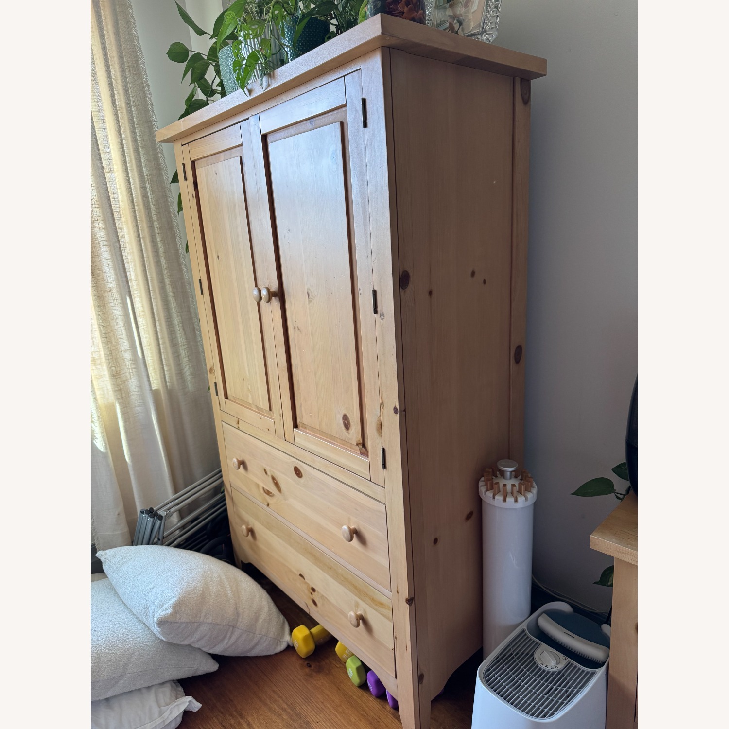Solid Pine Armoire - image-2