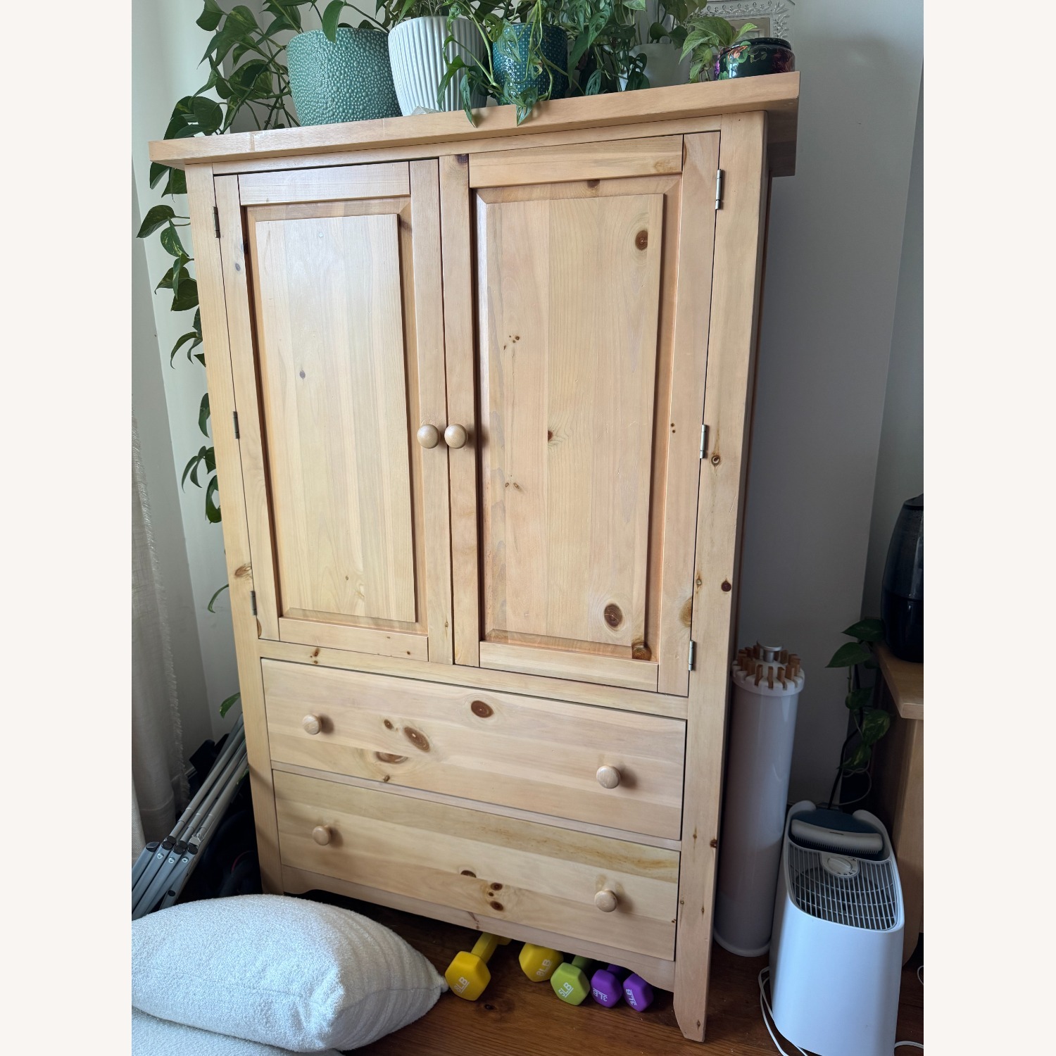 Solid Pine Armoire - image-1
