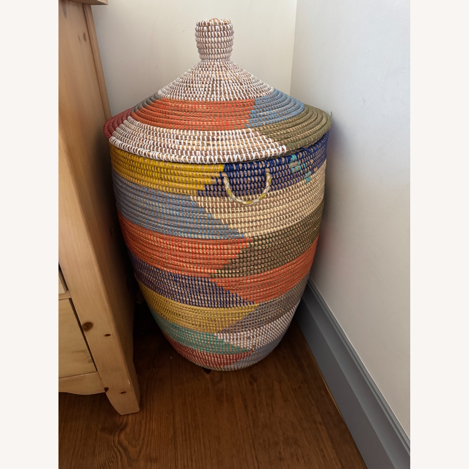 Handwoven African Storage Basket - AptDeco