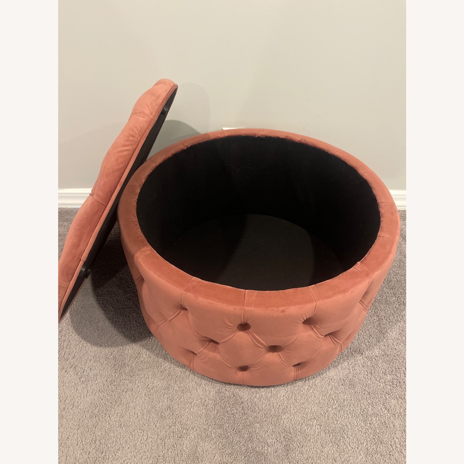 Amazon Joveco Pink Suade Ottoman  - image-3