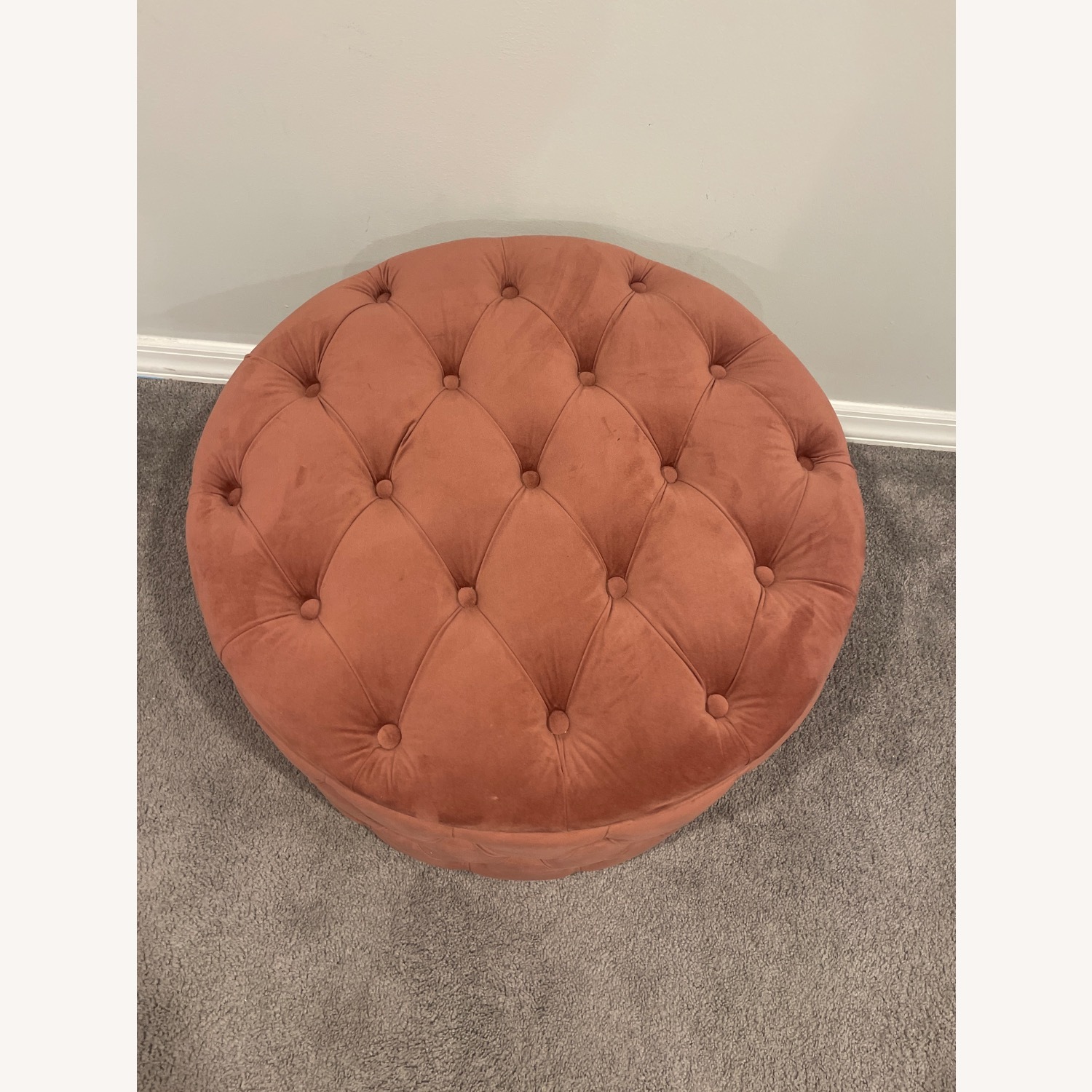 Amazon Joveco Pink Suade Ottoman  - image-2