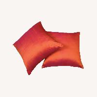 Taylor Made Custom 2 Orange + Hot Pink Silk Throw Pillows 20”x20”