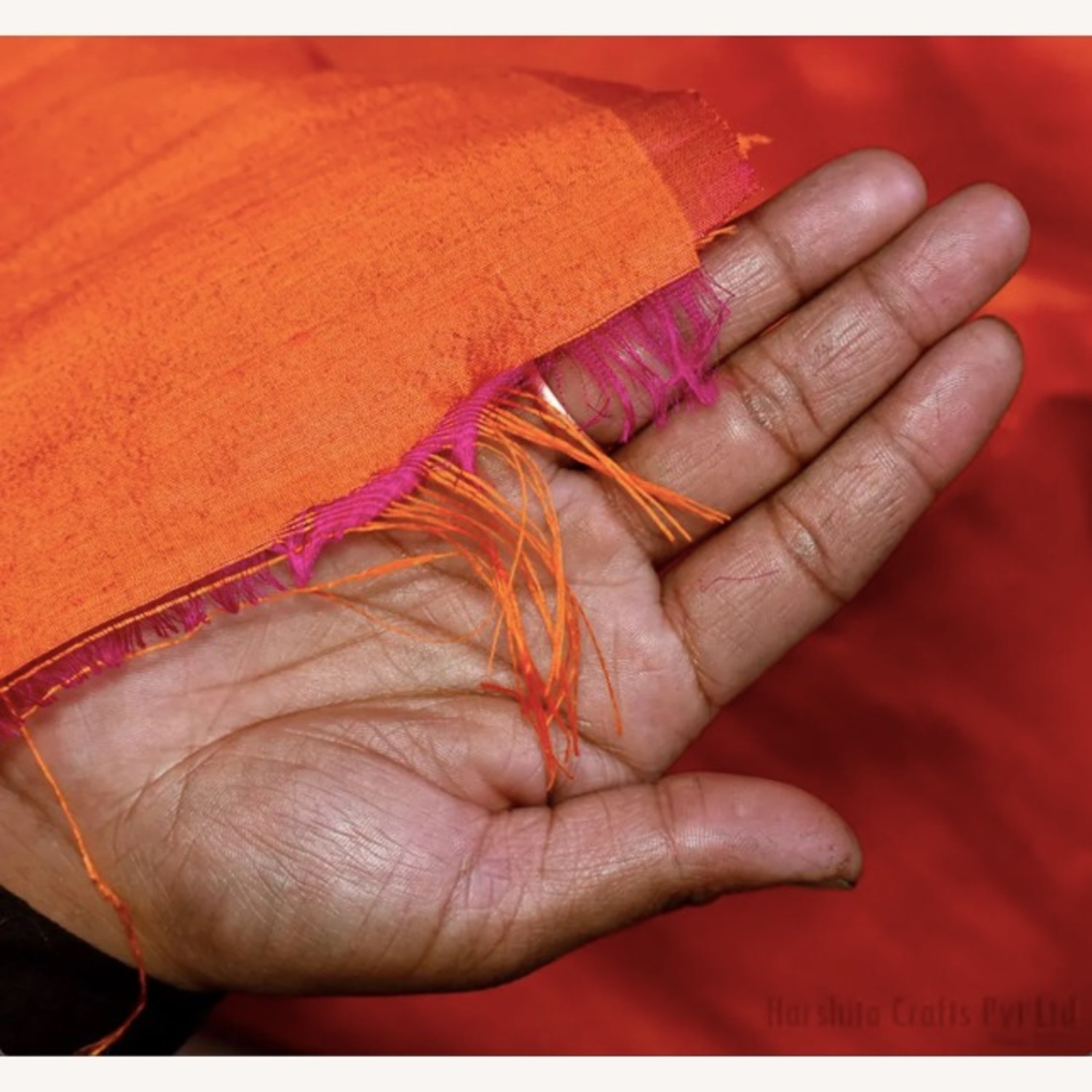 Taylor Made Custom 2 Orange + Hot Pink Silk Throw Pillows 20”x20” - image-3