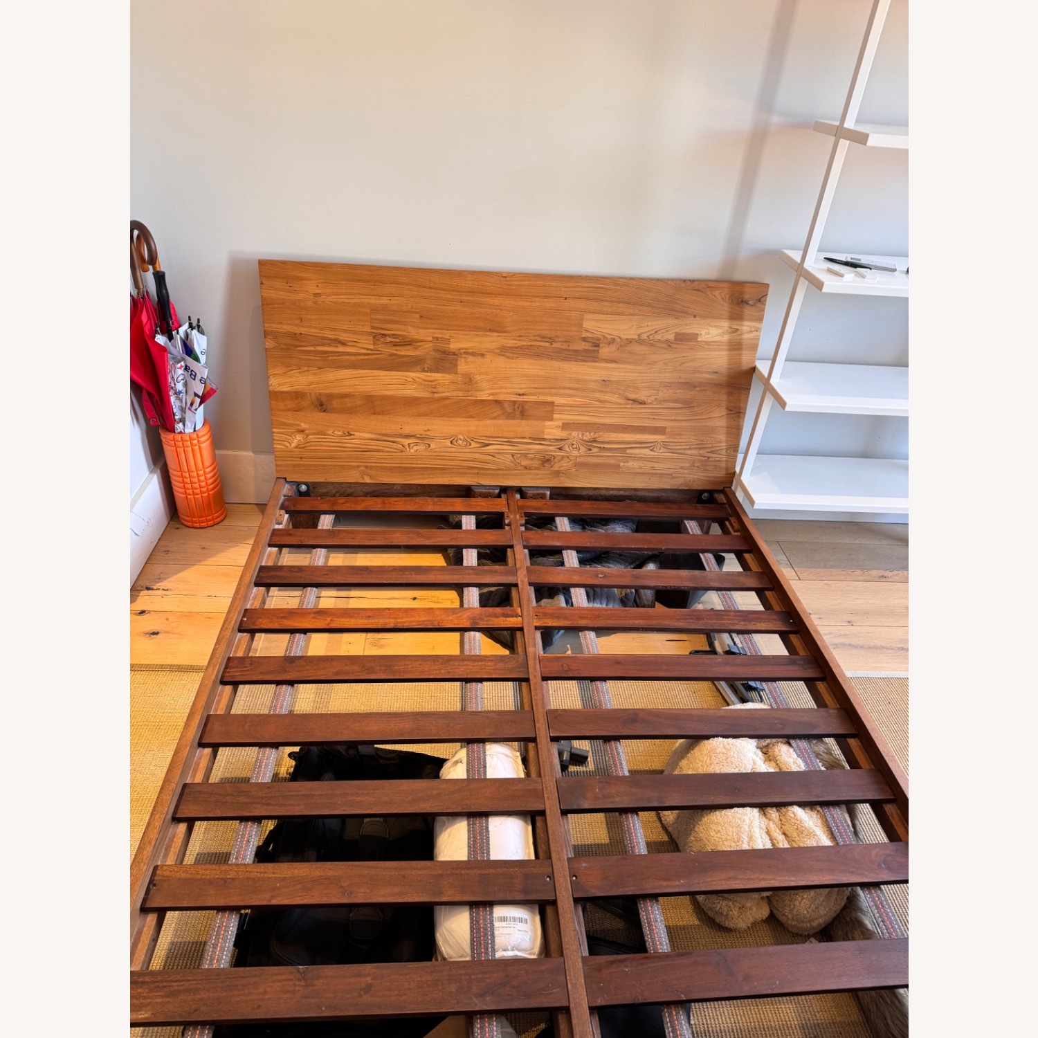 CB2 Dondra Teak Full Bed - image-1