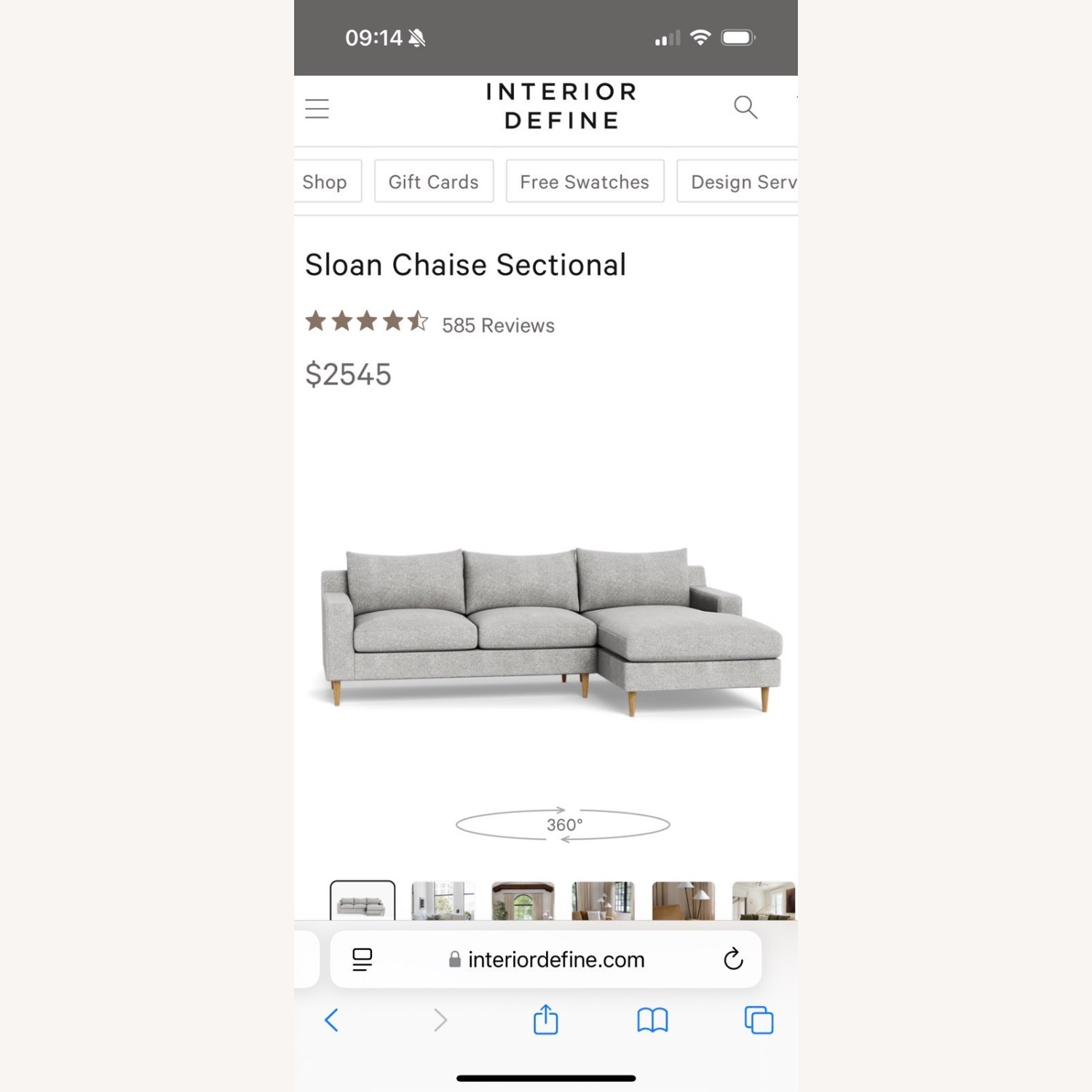 Interior Define Sloan Right Chaise Sectional - image-4