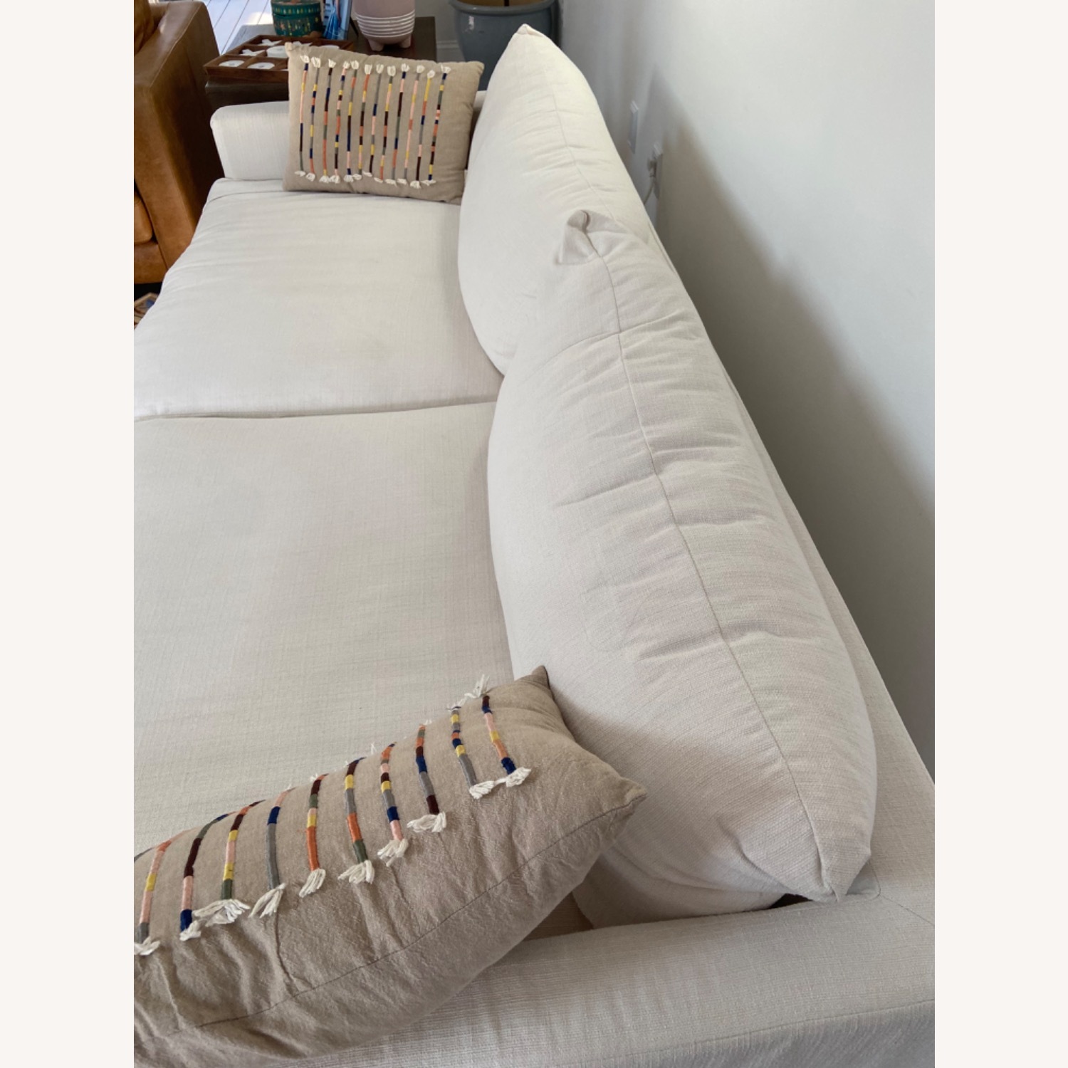 World Market Feather Filled Sofa - image-3