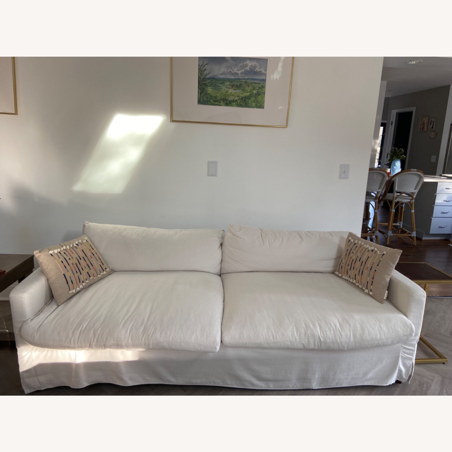 World Market Feather Filled Sofa - image-1