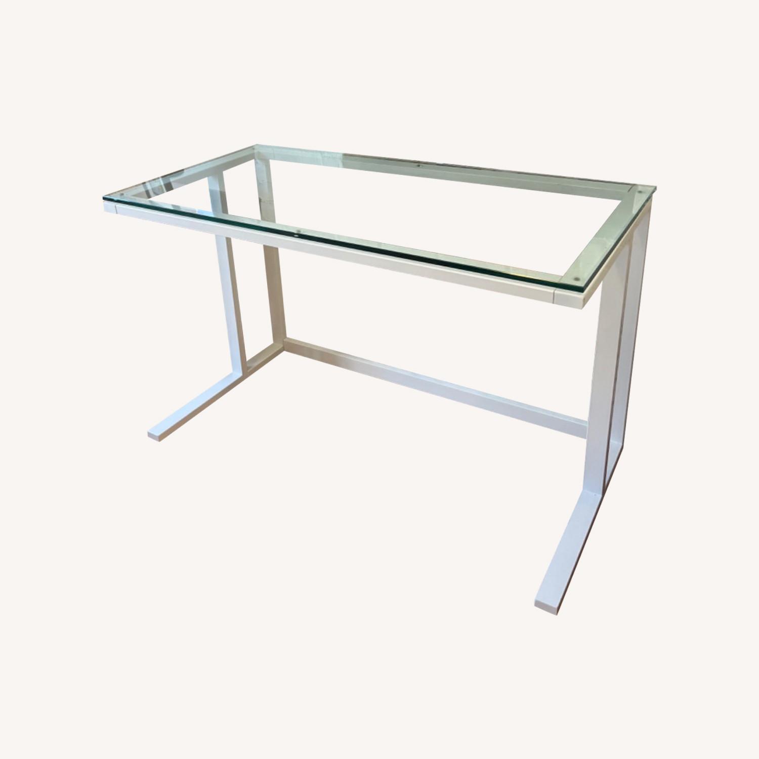 Crate & Barrel Glass Pilsen Desk - AptDeco