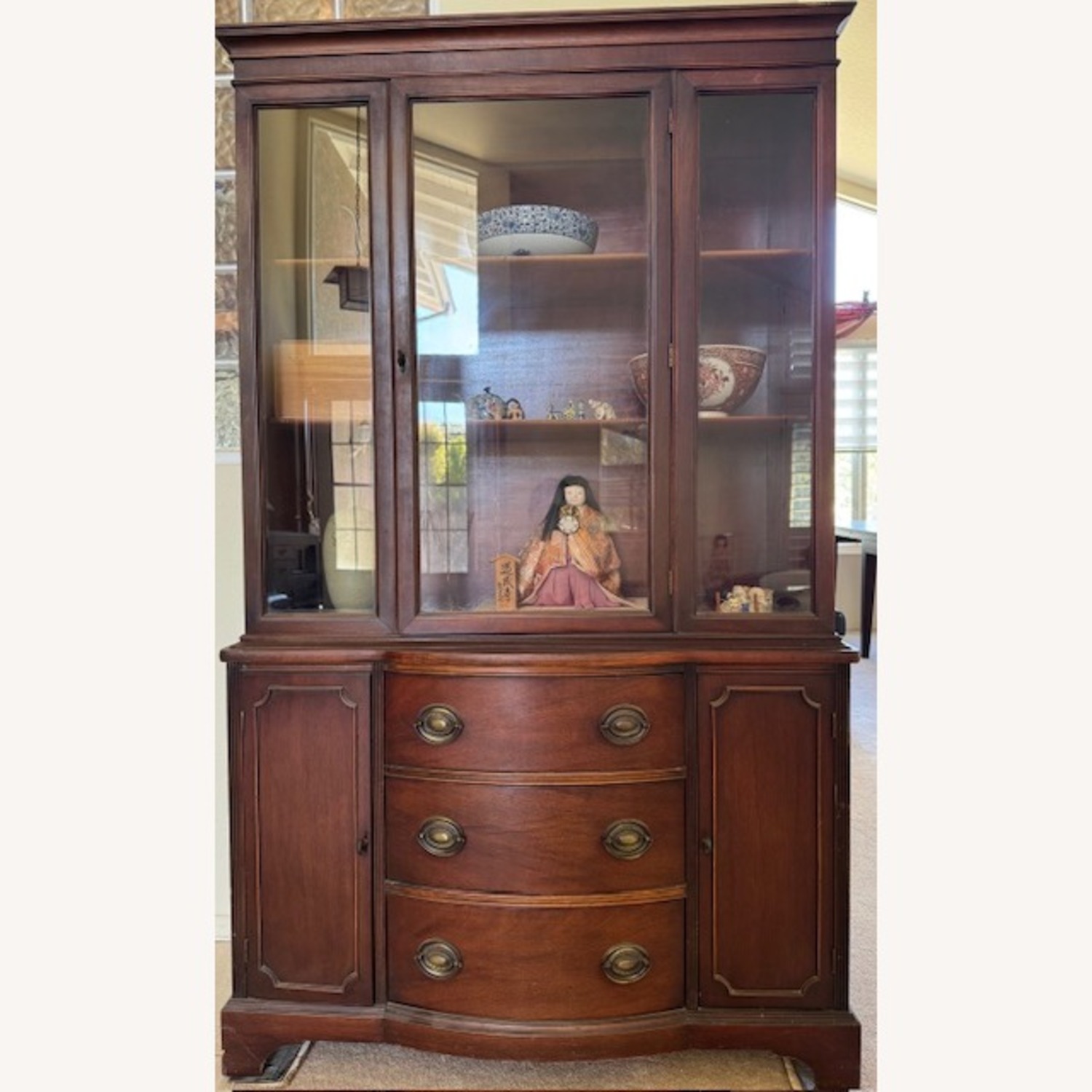 Antique China cabinet (contents not included) - image-1
