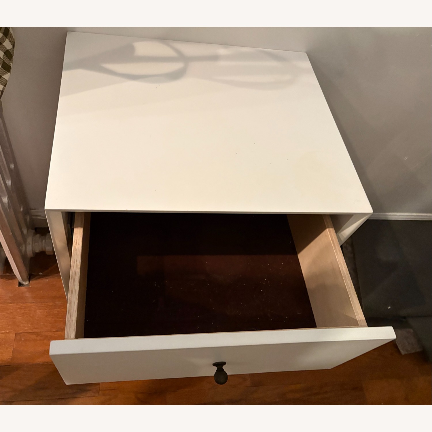 White Mid-Century Modern Nightstand - image-3