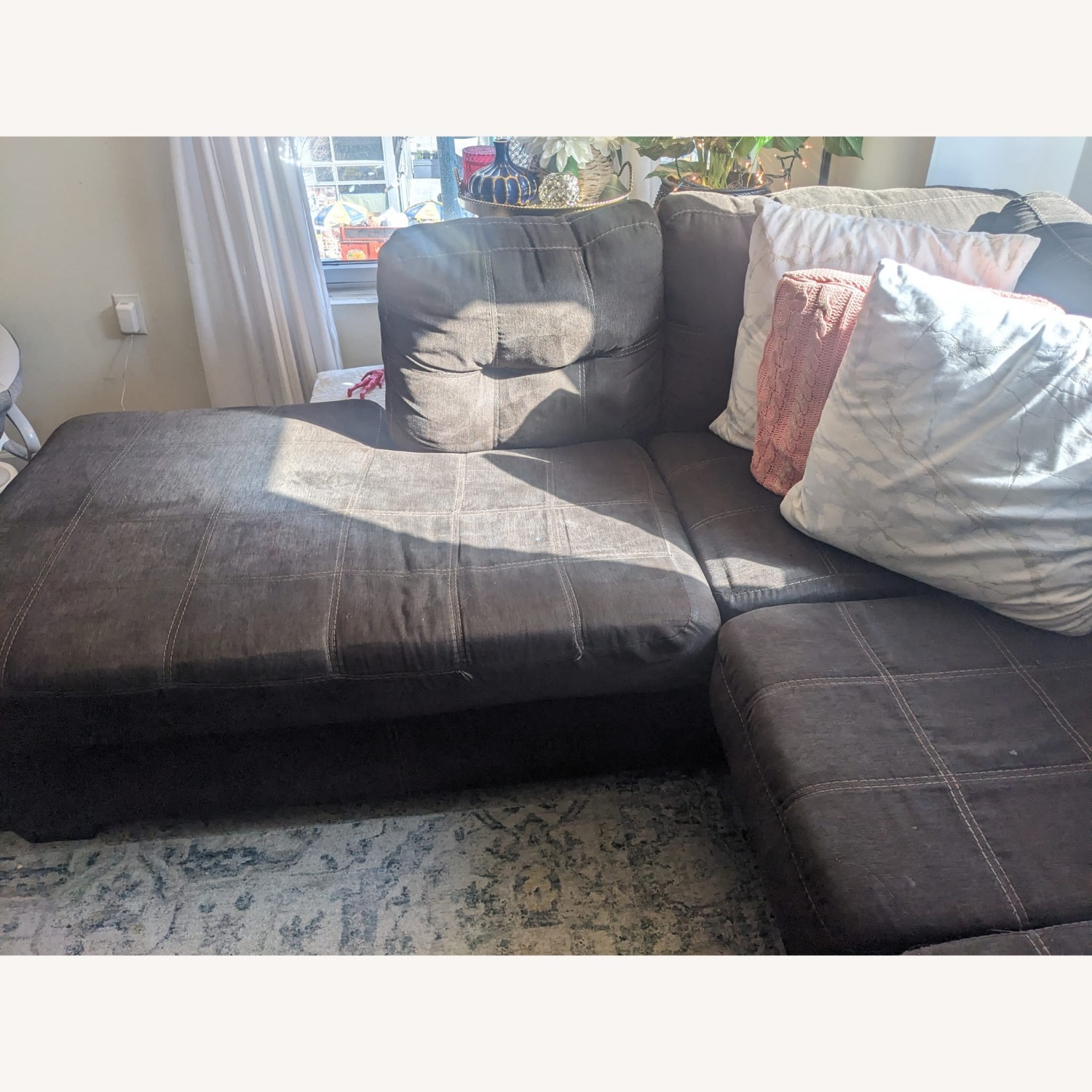 Raymour & Flanigan Dark Brown Sectional  - image-2