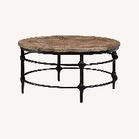 Pottery Barn Parquet Round Reclaimed Wood Table