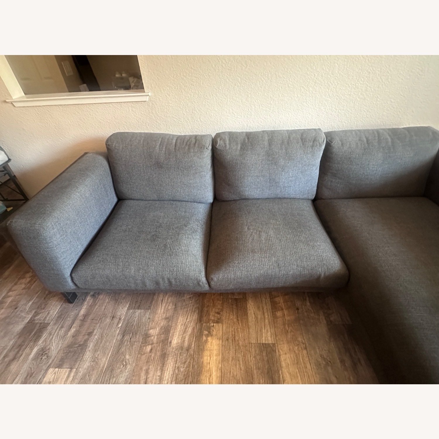 IKEA Sofa with Chaise and 2 Footstools - image-5