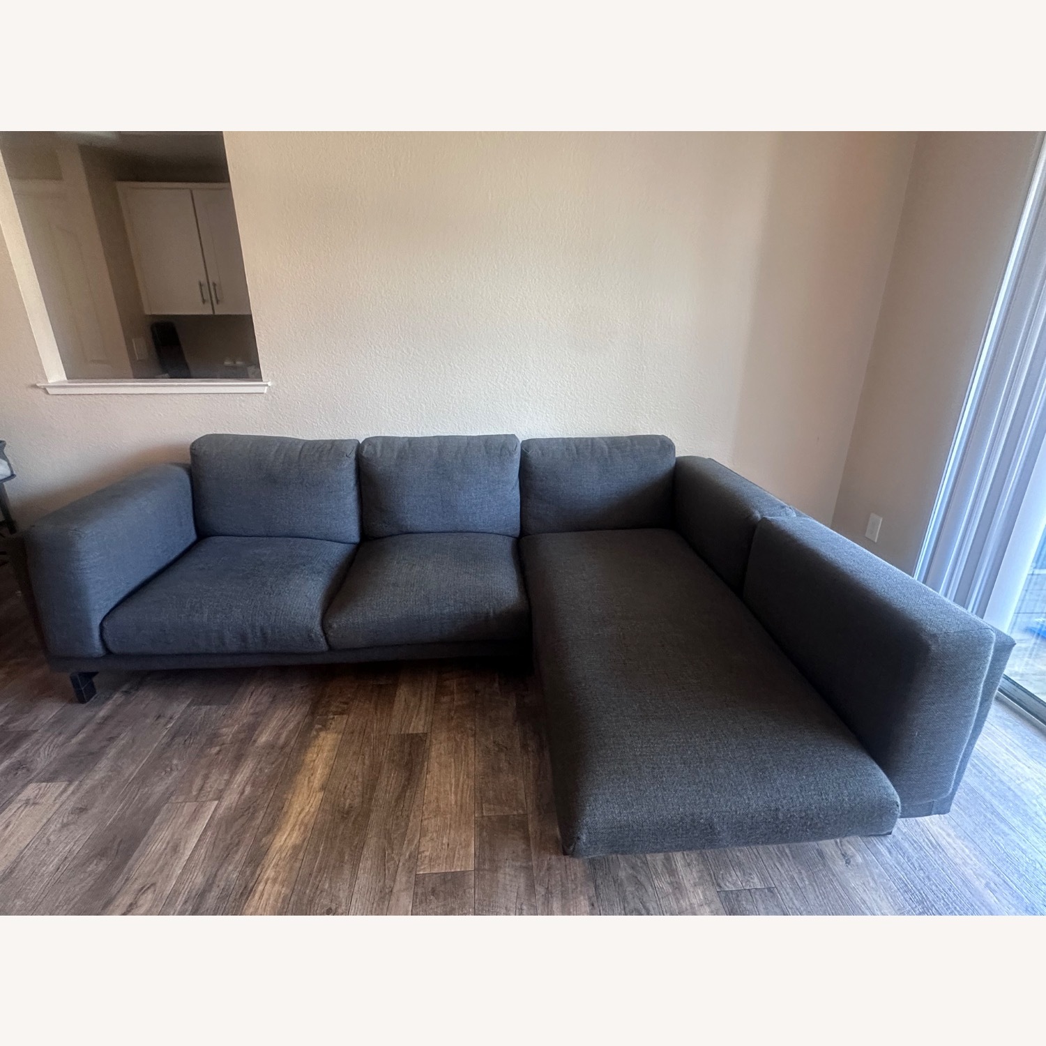 IKEA Sofa with Chaise and 2 Footstools - image-1