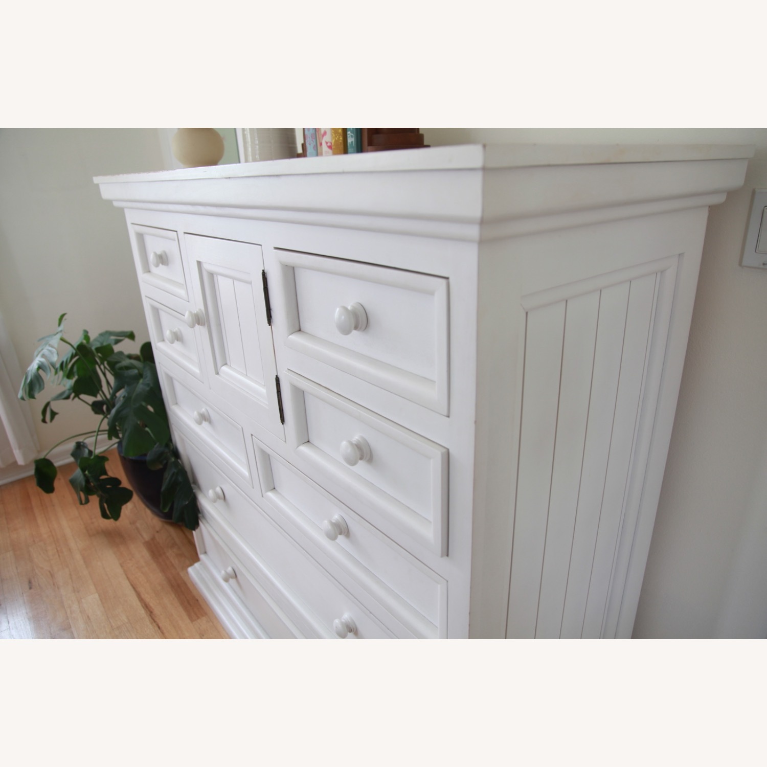Custom Made White Wood Dresser - image-1