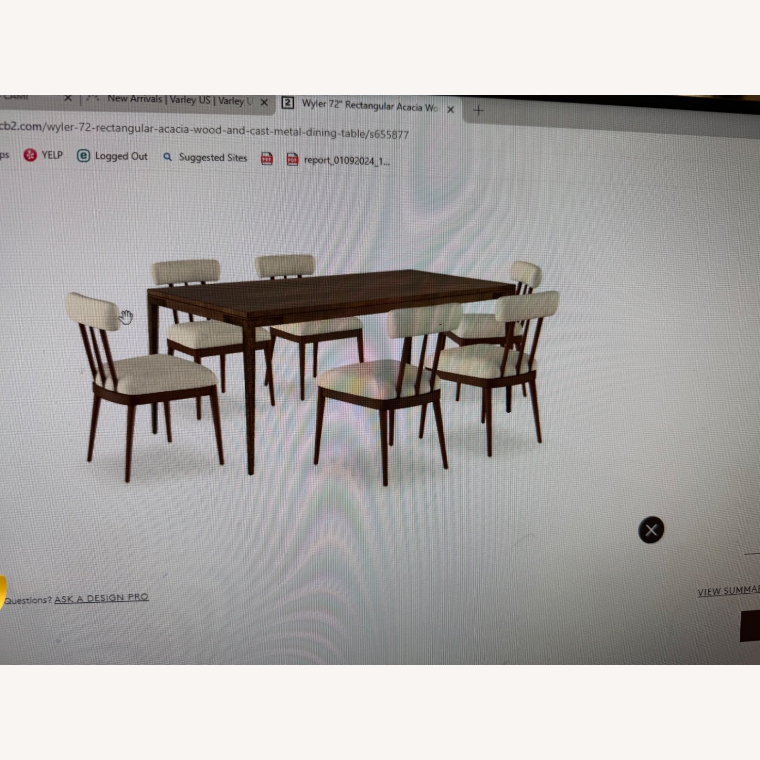 CB2 Wyler Dining Table - image-6