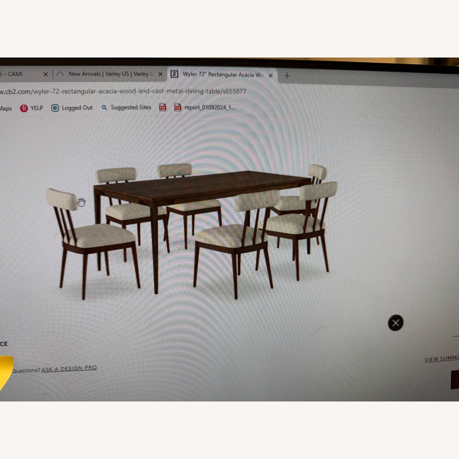 CB2 Wyler Dining Table - image-7