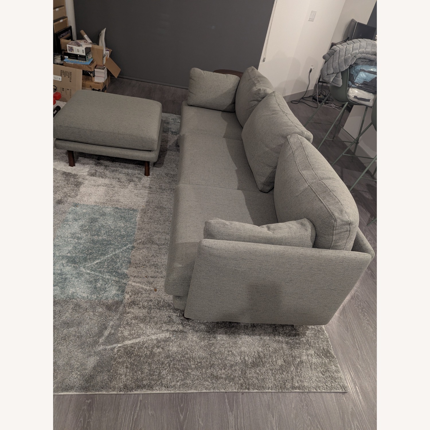 Burrow Field 3 Seater Sofa with Attachable Ottoman - image-3