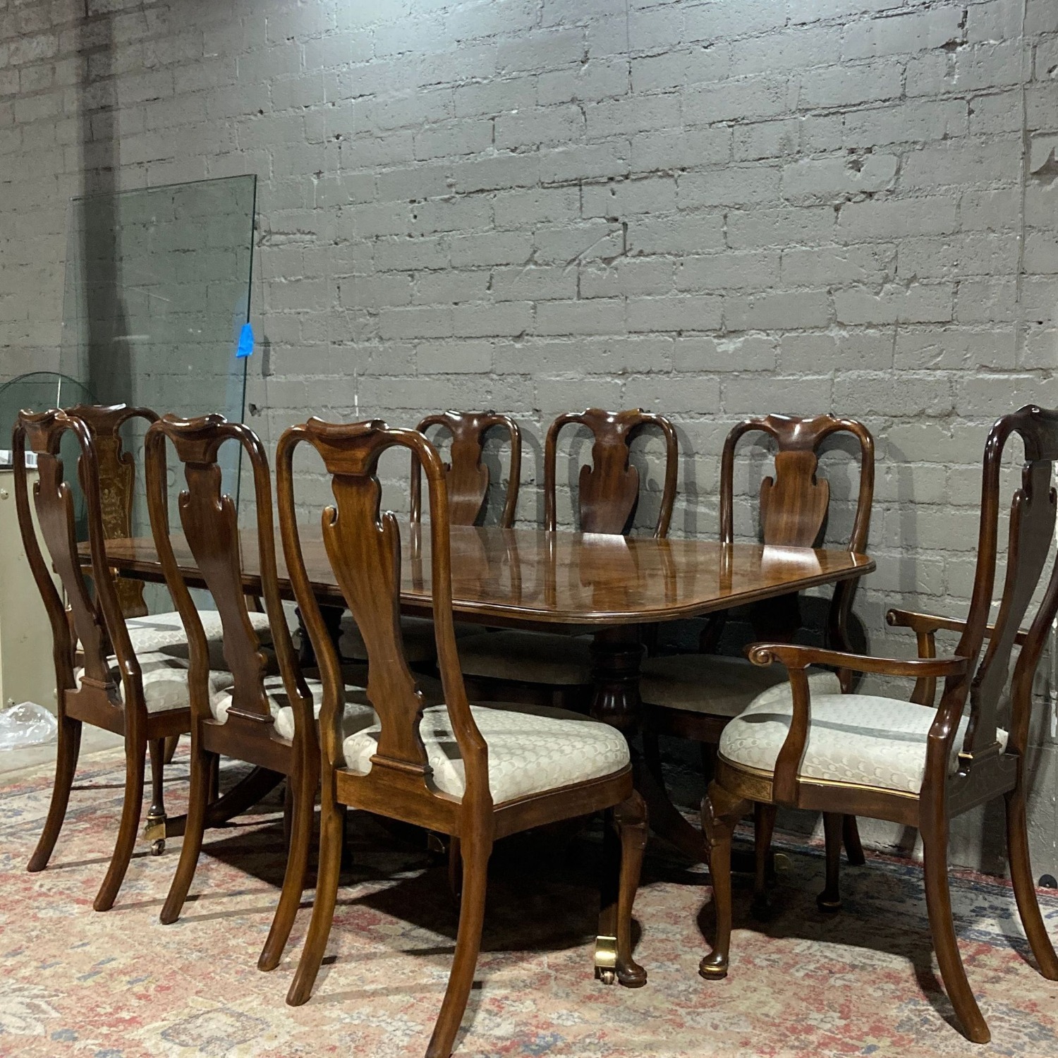 Drexel Heritage Georgian Banded Mahogany Double - image-2