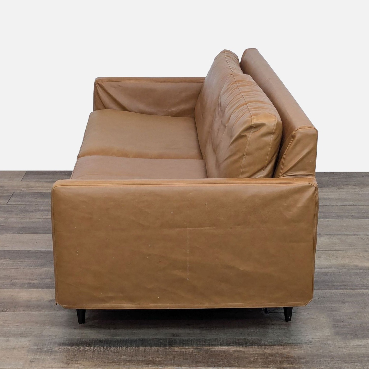Crate & Barrel Petrie sofa with Custom Camel - image-8
