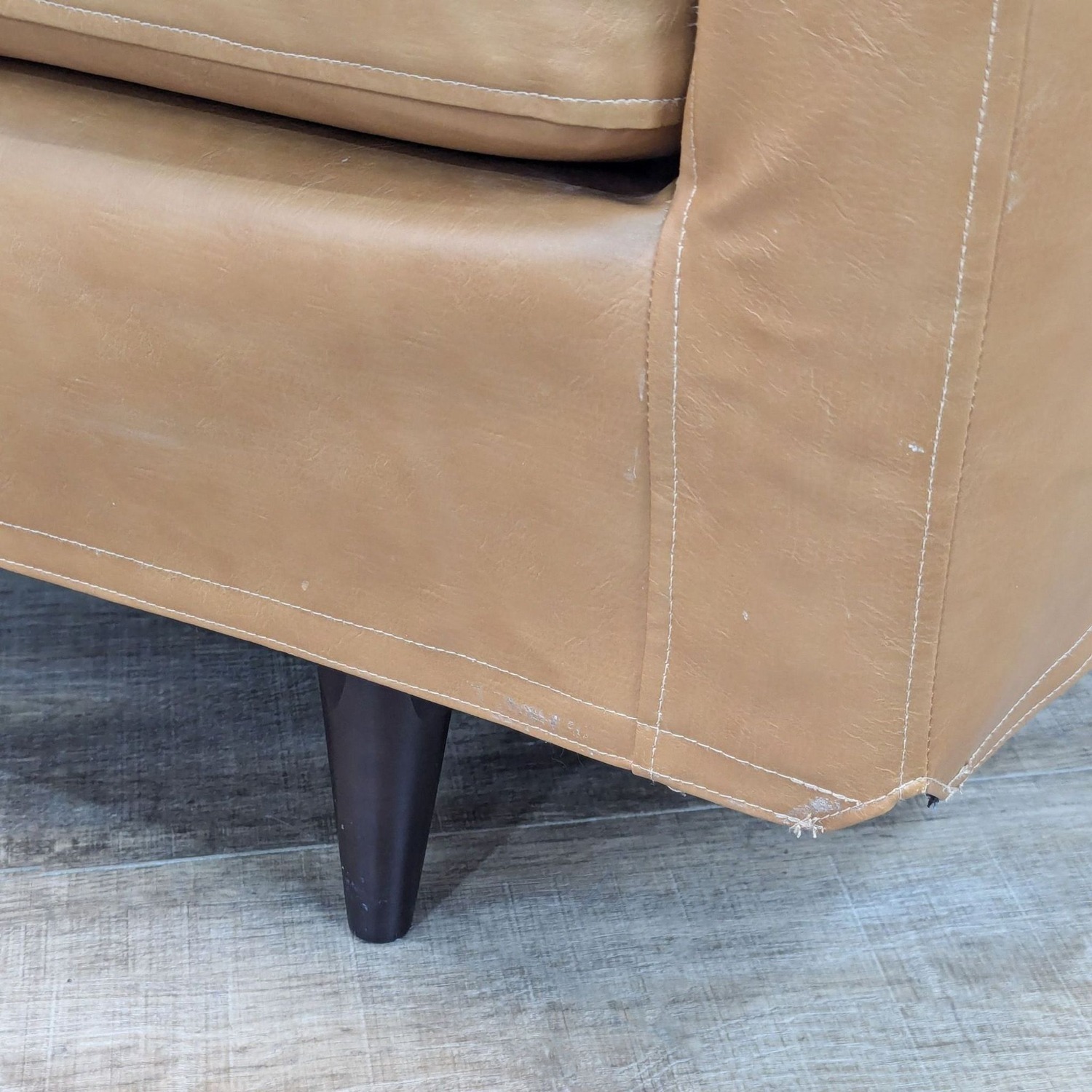 Crate & Barrel Petrie sofa with Custom Camel - image-11