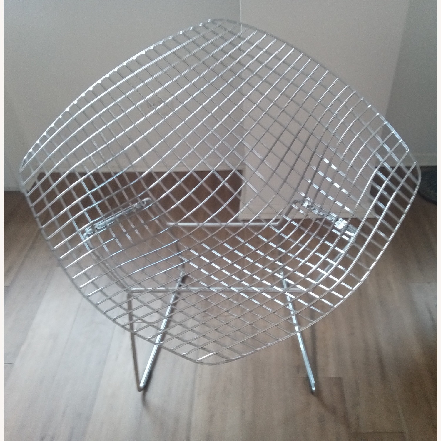  Contemporary Bertoia Style Diamond Chair - image-1