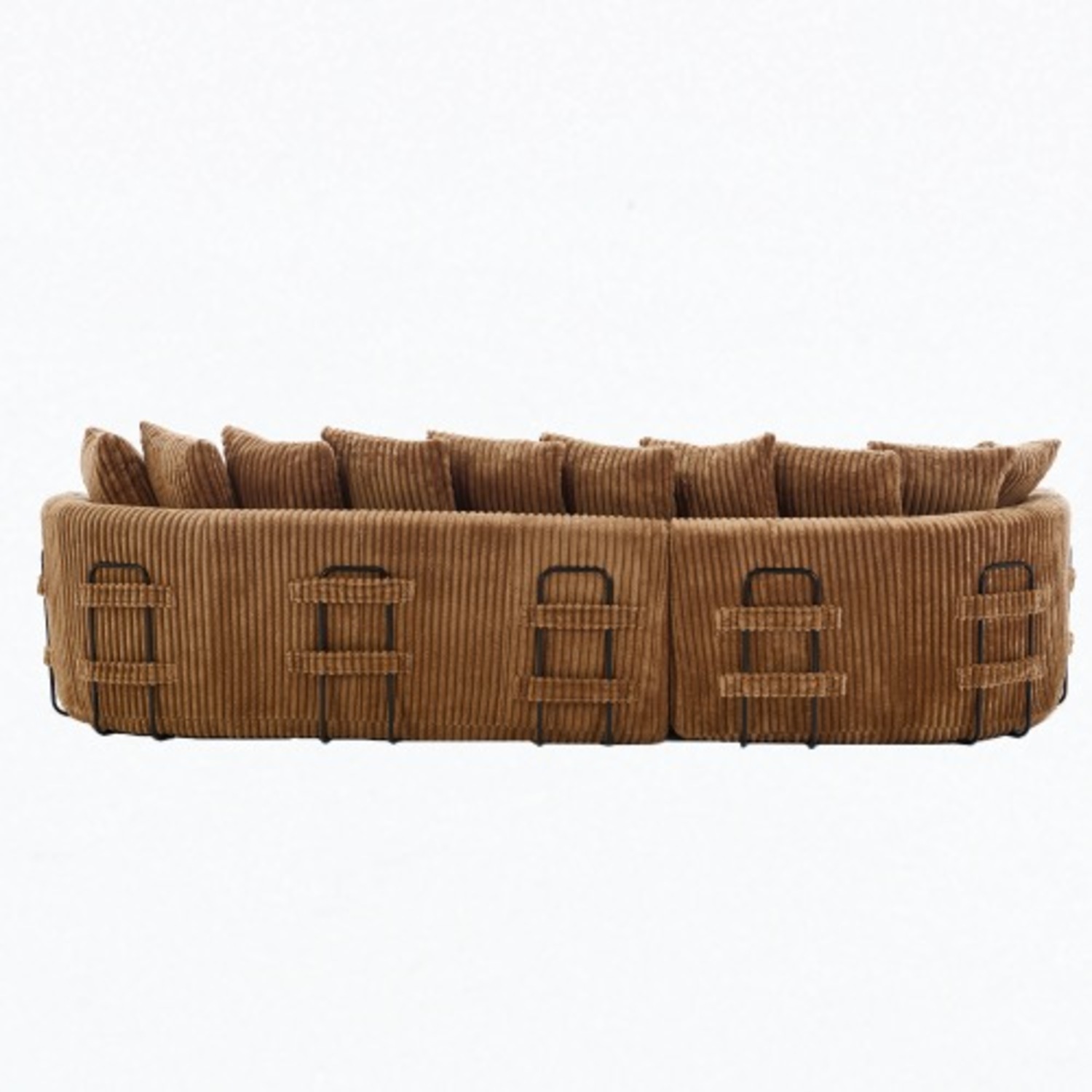 L-Shape Left Large Sectional Sofa, Brown - image-18