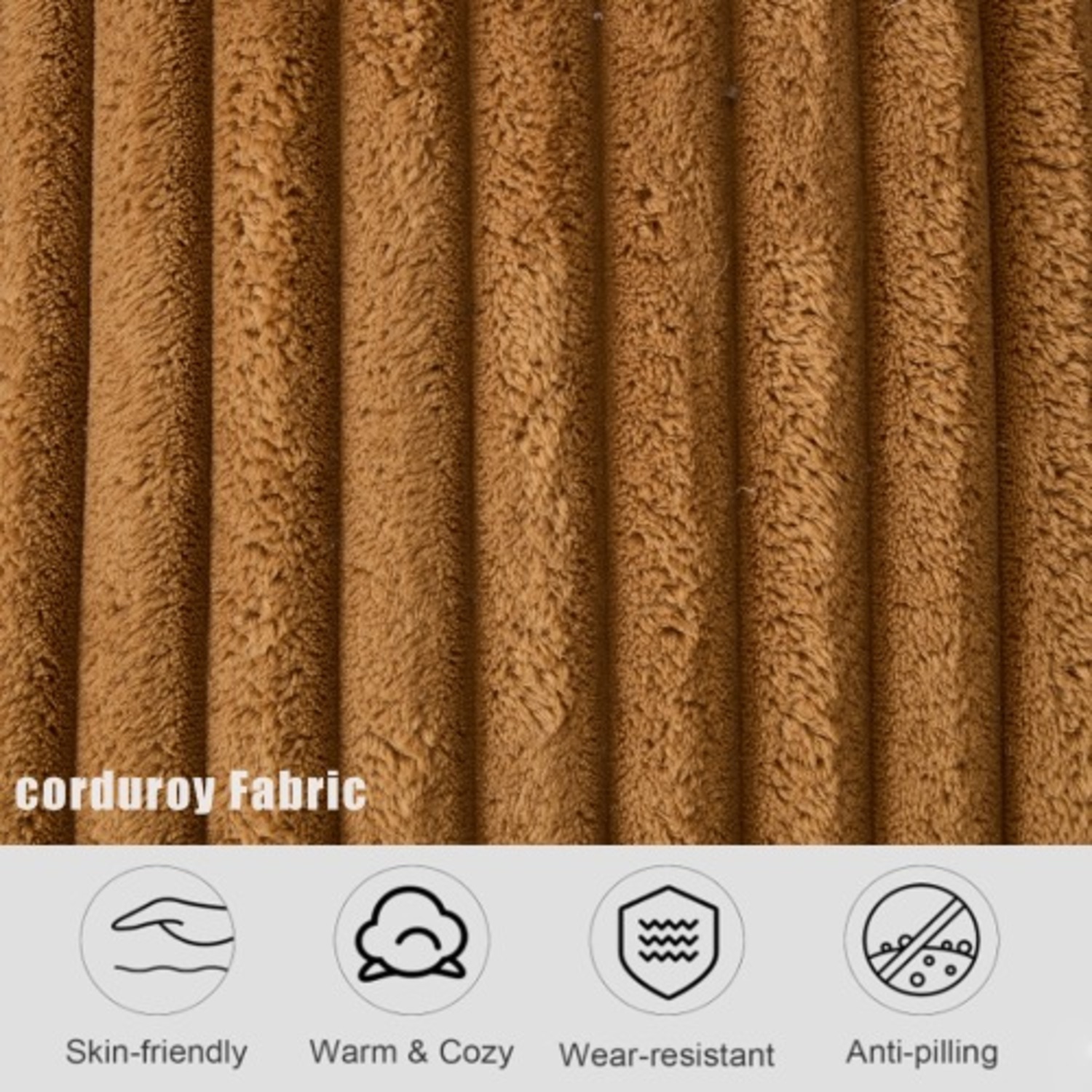 L-Shape Left Large Sectional Sofa, Brown - image-5