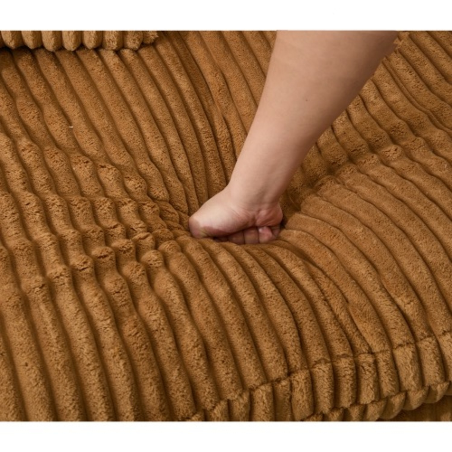 L-Shape Left Large Sectional Sofa, Brown - image-12