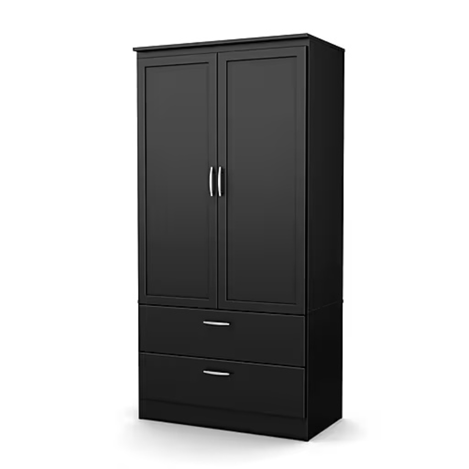 Staples Sleek & Spacious Black Wardrobe with Drawers - image-6