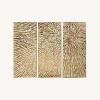 Sunshine Textured Metallic Hand Painted Wall Art