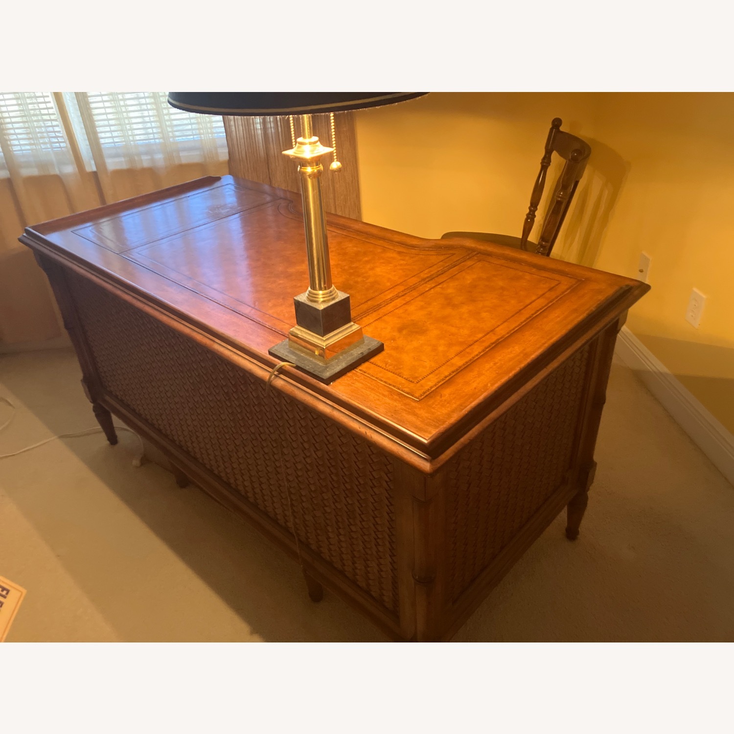Tommy Bahama Leather Top Executive Desk - image-2