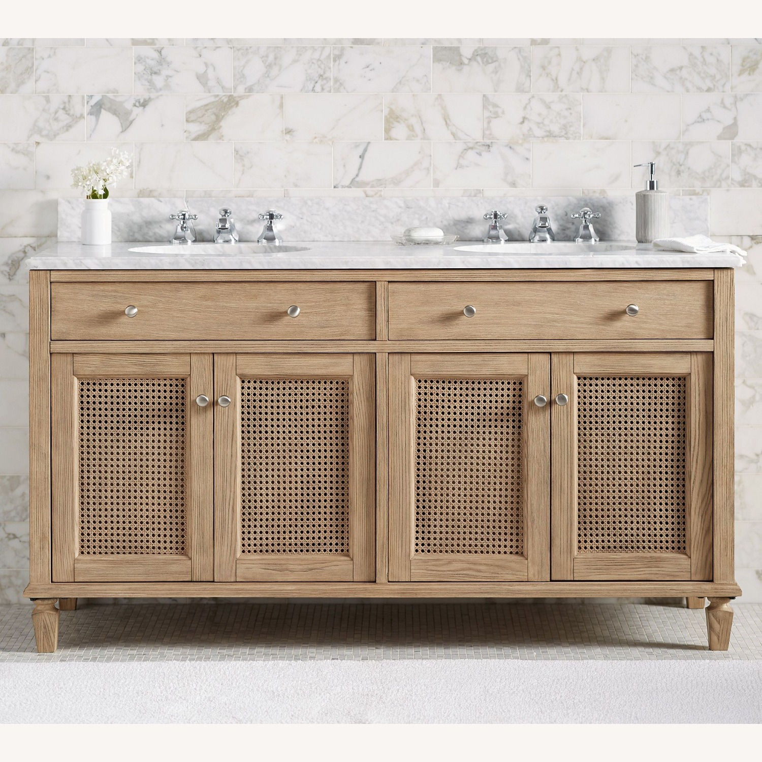 Pottery Barn Sausalito 60" Double Sink Bath Vanity - image-2