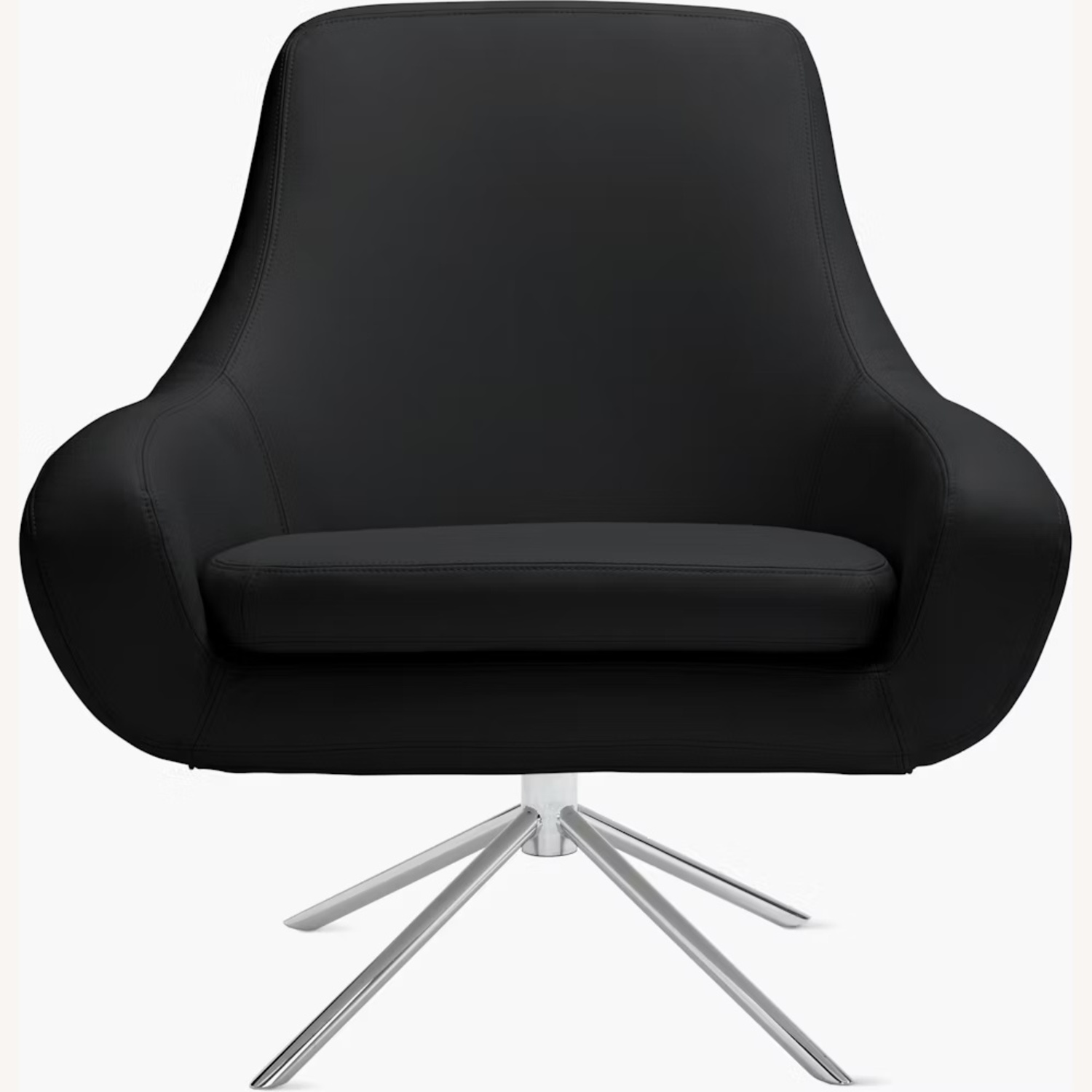 Design Within Reach Noomi Leather & Chrome Armchairs - image-4