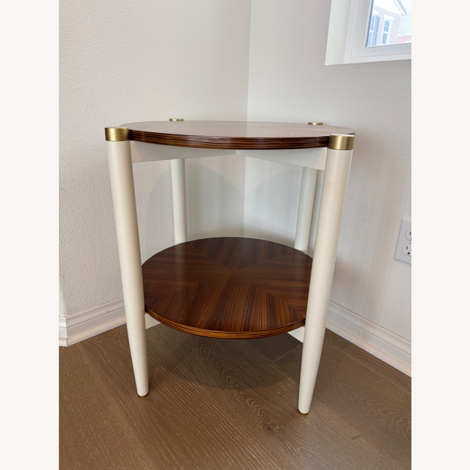 Anthropologie Geo-Marquetry Side Table - image-5