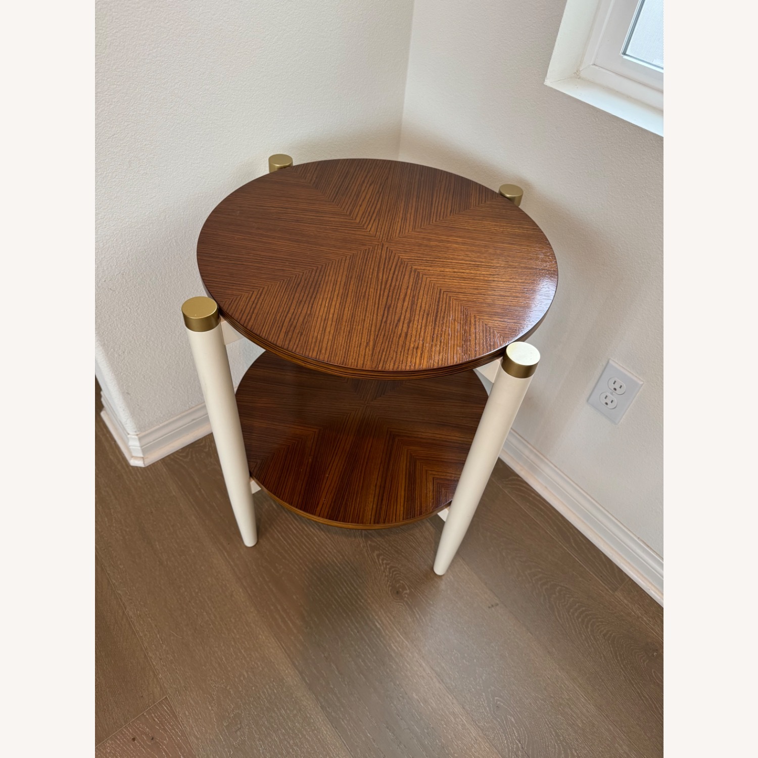 Anthropologie Geo-Marquetry Side Table - image-4