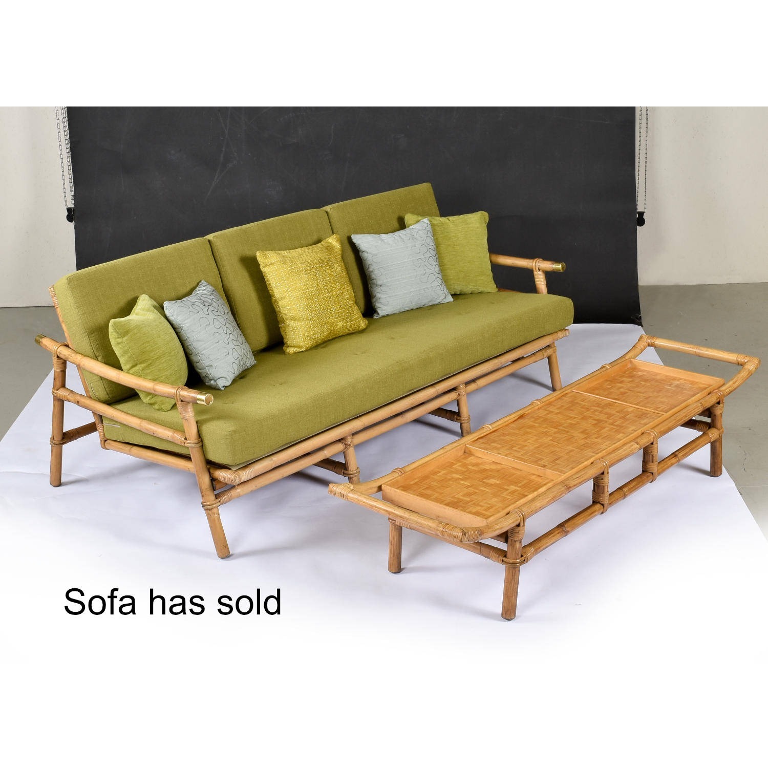 Ficks Reed 1950s Asian Modern Rattan Coffee Table - image-5