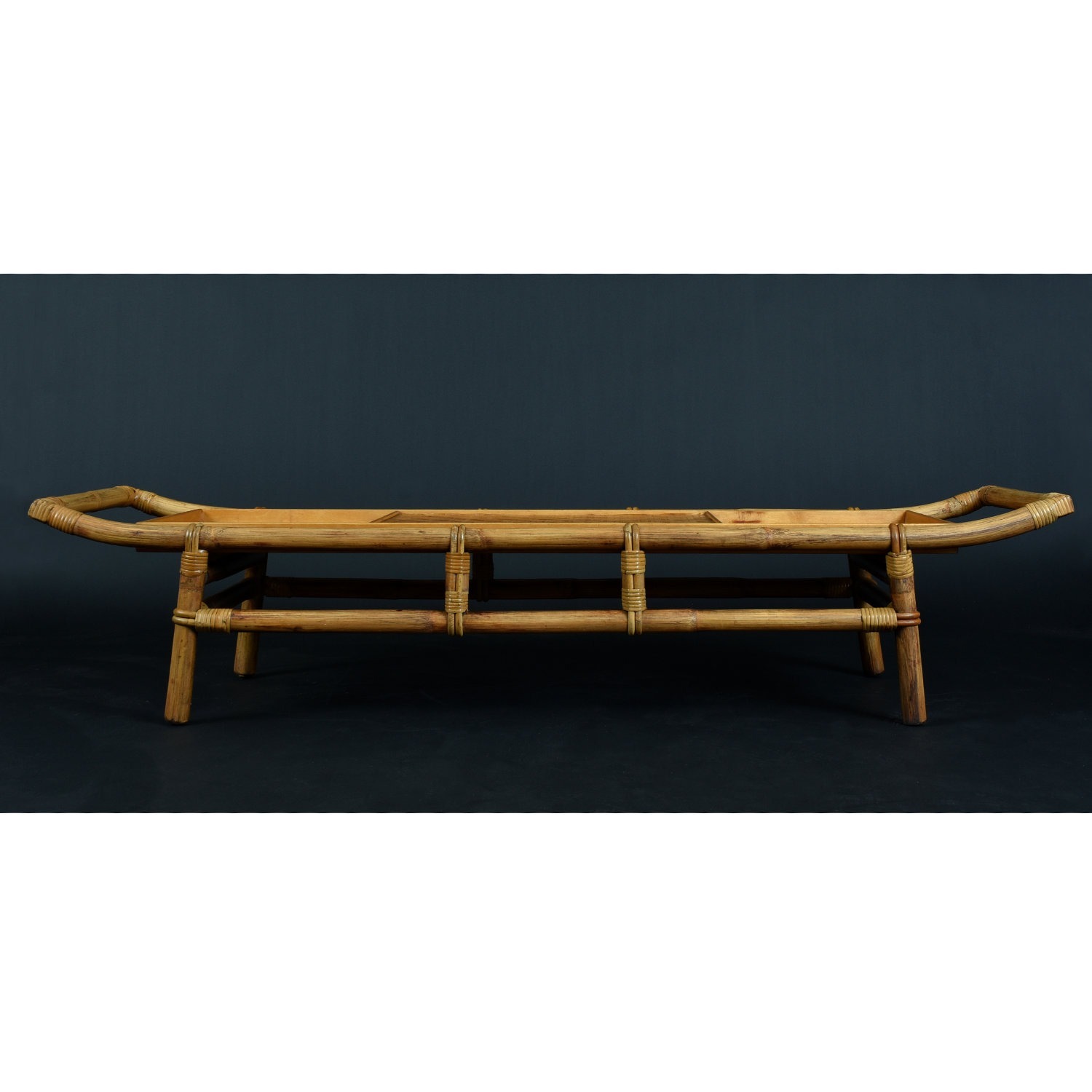 Ficks Reed 1950s Asian Modern Rattan Coffee Table - image-4